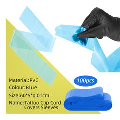 ATOMUS Tattoo Hook Bag-200pcs Plastic Disposable Tool Protective Sleeve for Tattoo Machines