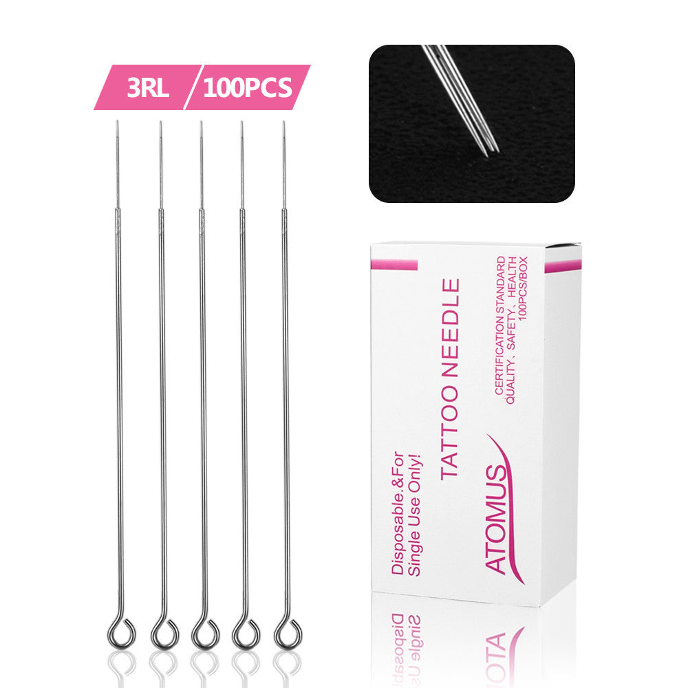 ATOMUS Tattoo Traditional Needle 100pcs #12 0.35mm 1203 1205 1207 1209 RL RS M1 Series