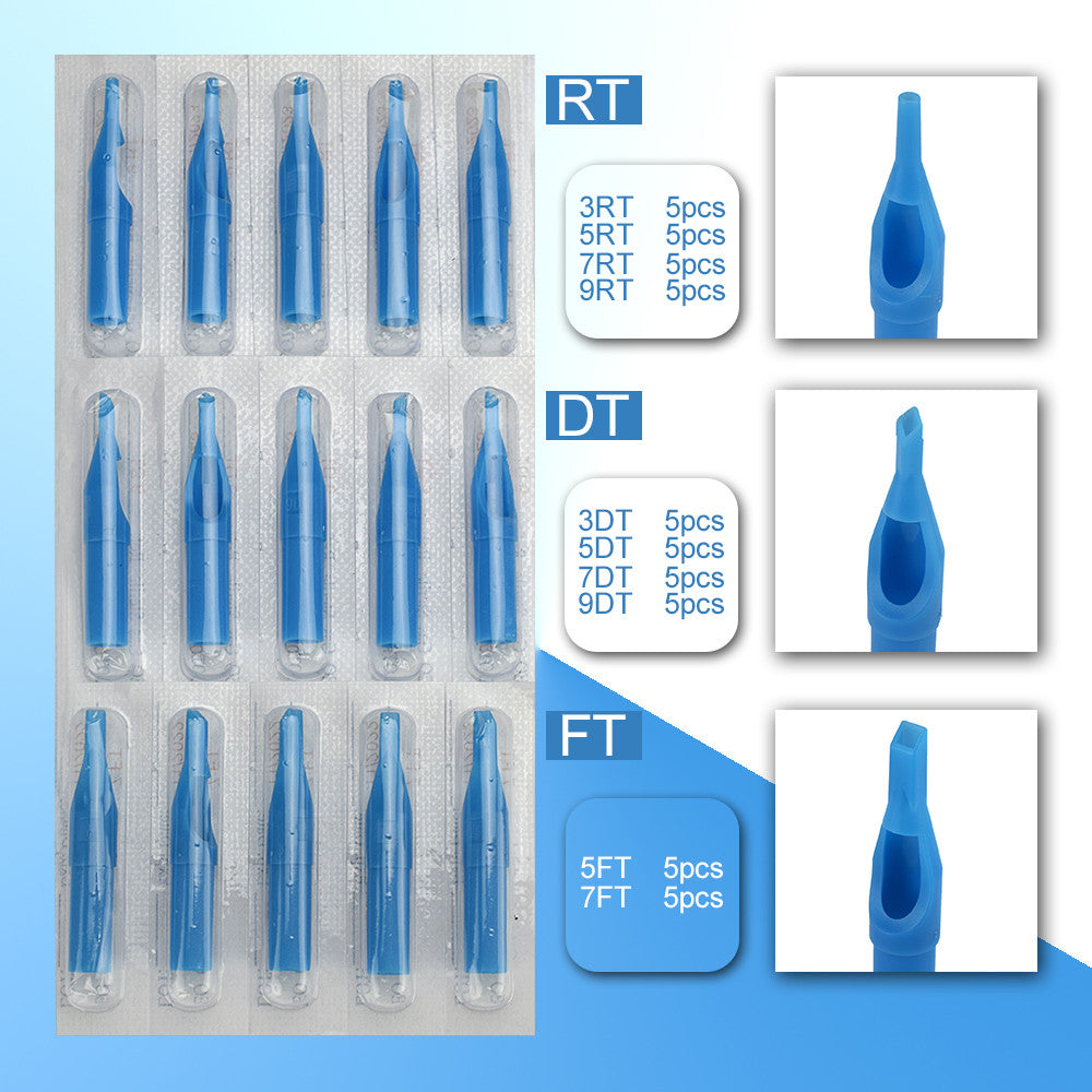 ATOMUS Disposable Tattoo Tips - 3DT 5DT 7DT 9DT 3RT 5RT 7RT 9RT 5FT 7FT Mix 50pcs