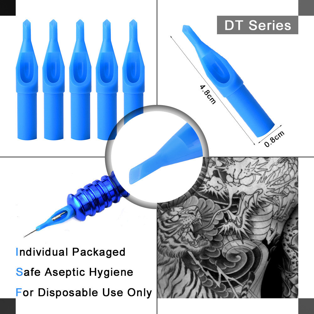 ATOMUS Disposable Tattoo Tips - 3DT 5DT 7DT 9DT 3RT 5RT 7RT 9RT 5FT 7FT Mix 50pcs