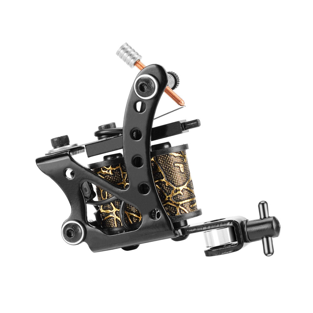 ATOMUS Tattoo Coil Machine Gun 8 Wraps Coil Liner Shader Iron Frame for Tattoo Beginners Starters