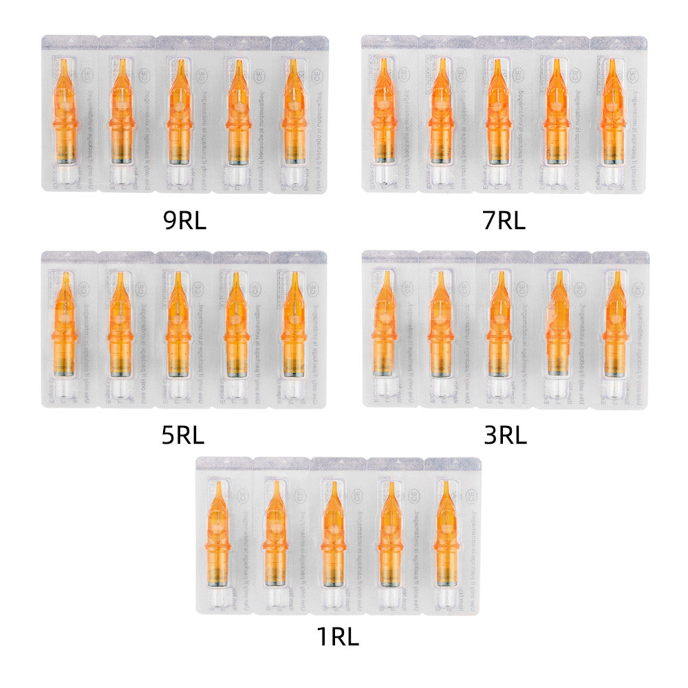 ATOMUS Tattoo Cartridge Needle 50pcs 1201RL 1203RL 1205RL 1207RL 1209RL - Round Liners #12 0.35mm Mix RL Series