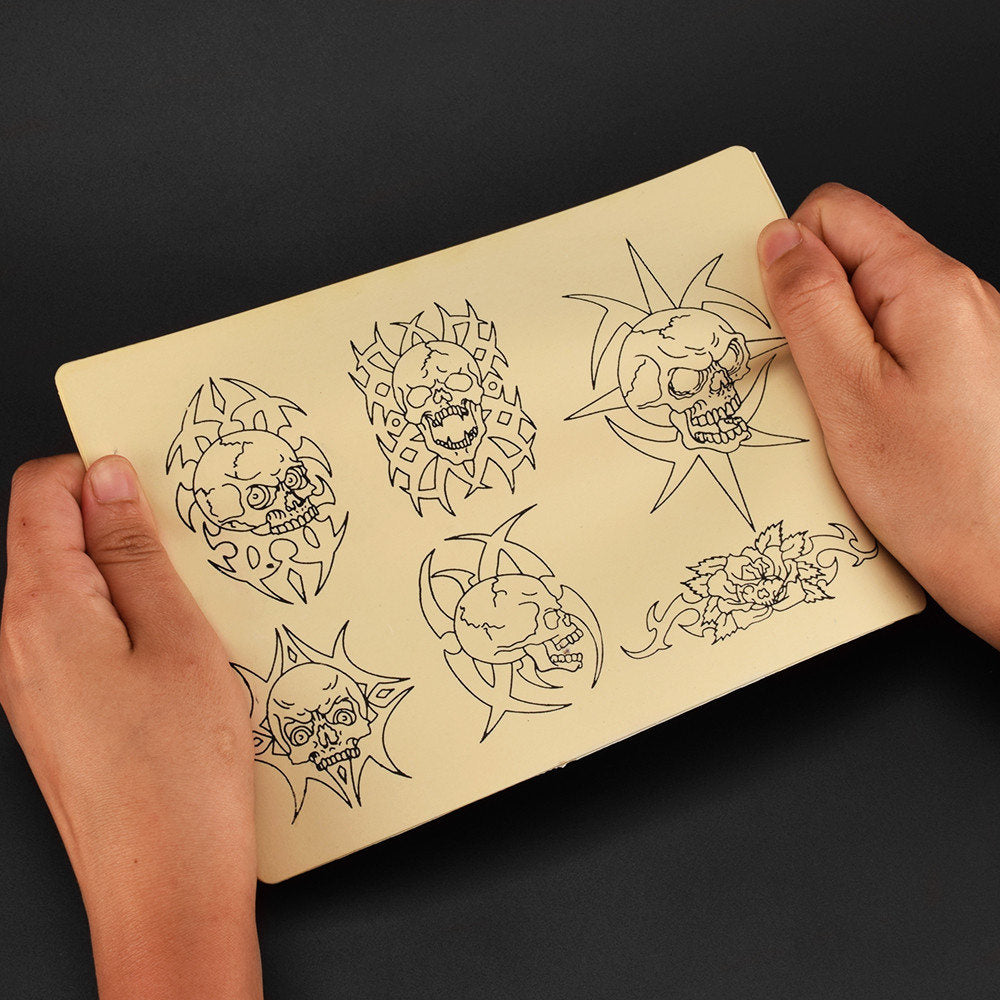 ATOMUS 1mm Tattoo Skin Practice-5pcs Fake Skin for Beginner Skins Skull