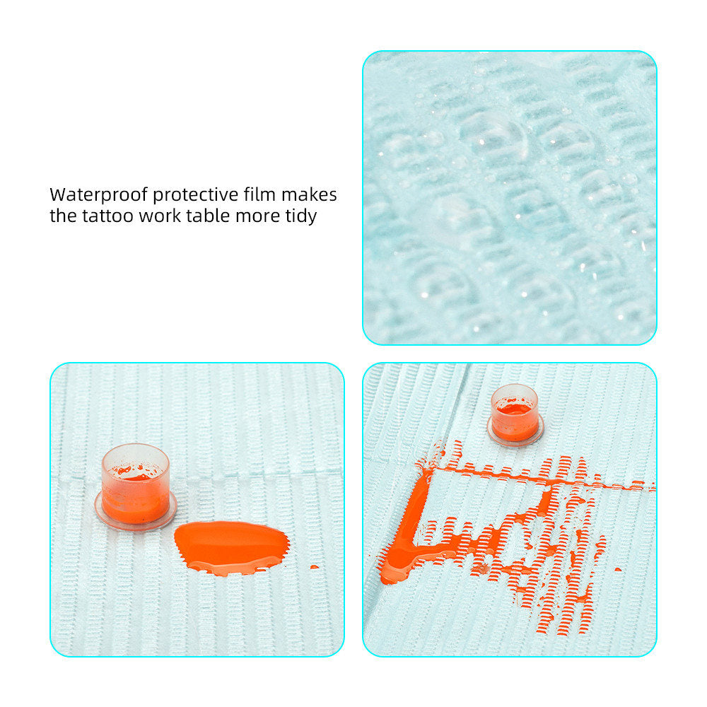 ATOMUS Tattoo Tablecloth - 125pcs Disposable Cleaning Color Absorbent Mat for Tattoo Workbench