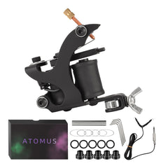 ATOMUS Tattoo Coil Machine Gun 8 Wraps Coil Liner Shader Zinc Alloy Frame for Tattoo Beginners Starters