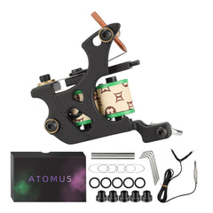 ATOMUS Tattoo Coil Machine Gun 8 Wraps Coil Liner Shader Iron Frame for Tattoo Beginners Starters