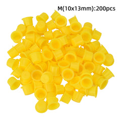 ATOMUS 200pcs Medium Ink Caps - Plastic Pigment Cups Disposable for Tattoo
