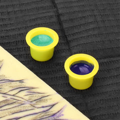 ATOMUS 200pcs Medium Ink Caps - Plastic Pigment Cups Disposable for Tattoo