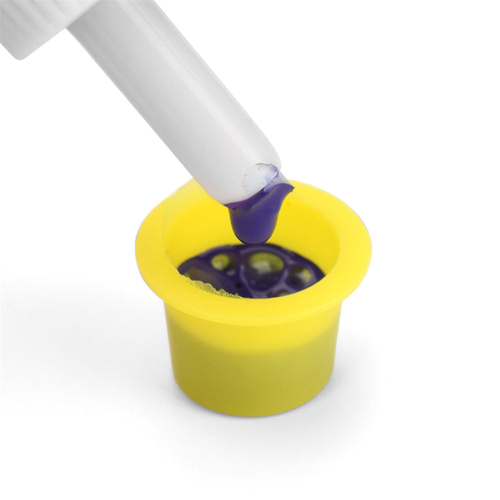ATOMUS 200pcs Medium Ink Caps - Plastic Pigment Cups Disposable for Tattoo