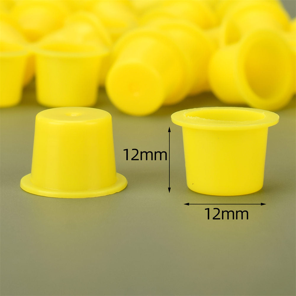 ATOMUS 200pcs Medium Ink Caps - Plastic Pigment Cups Disposable for Tattoo
