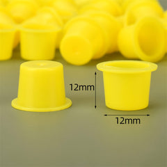 ATOMUS 200pcs Medium Ink Caps - Plastic Pigment Cups Disposable for Tattoo