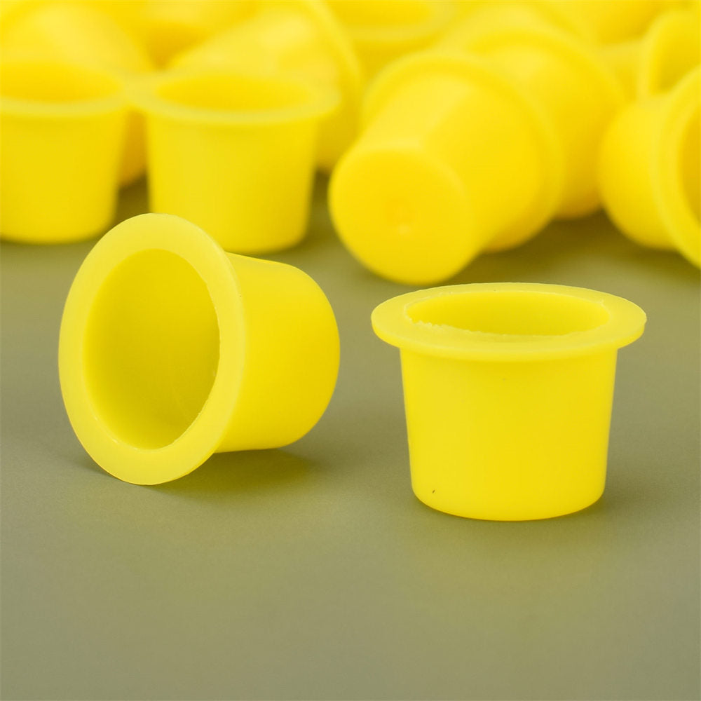 ATOMUS 200pcs Medium Ink Caps - Plastic Pigment Cups Disposable for Tattoo