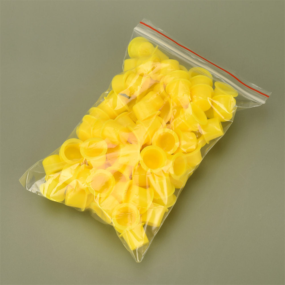 ATOMUS 200pcs Medium Ink Caps - Plastic Pigment Cups Disposable for Tattoo