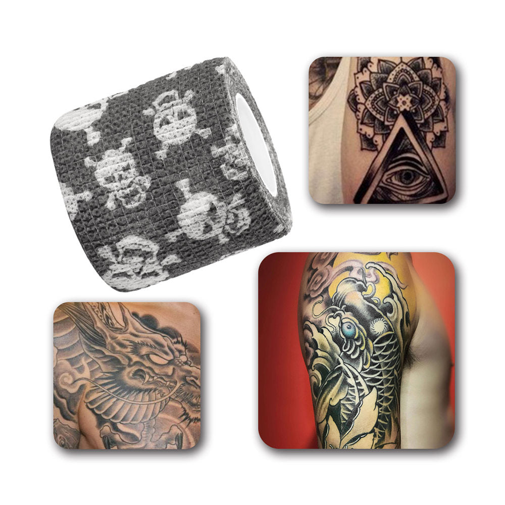 ATOMUS 8 Pack Self Adhesive Tattoo Bandage Wrap 2"  Athletic Tape Tattoo Grip Wrap Ankle Tape