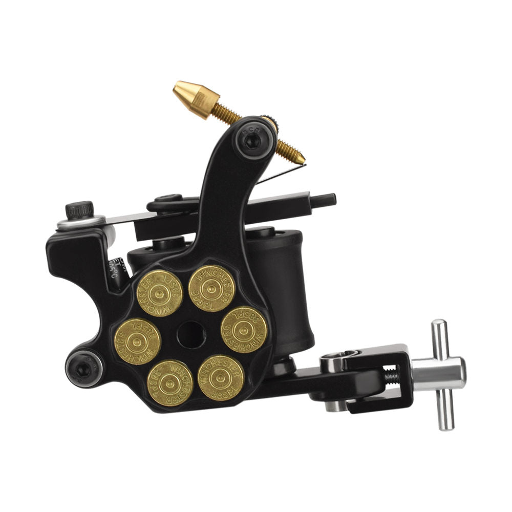 ATOMUS Tattoo Coil Machine Gun 10 Wraps Coil Liner Shader Zinc Alloy Frame for Tattoo Beginners Starters