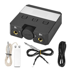 ATOMUS Tattoo Dual Digital Supply Foot Pedal Ergonomic Design 1 Cords