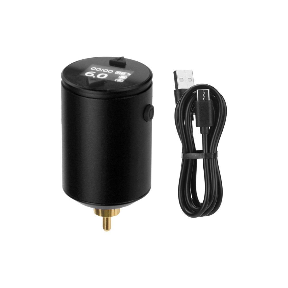 ATOMUS Wireless Tattoo Battery Pack 1600mAh Portable Rechargeable with OLED for Rotary Tattoo Machine