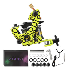 ATOMUS Tattoo Coil Machine Gun 8 Wraps Coil Liner Shader Iron Frame for Tattoo Beginners Starters