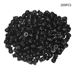 ATOMUS 200pcs Skull Tattoo Ink Cups - ABS Cups Disposable with Base for Makeup Pigment