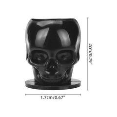 ATOMUS 200pcs Skull Tattoo Ink Cups - ABS Cups Disposable with Base for Makeup Pigment