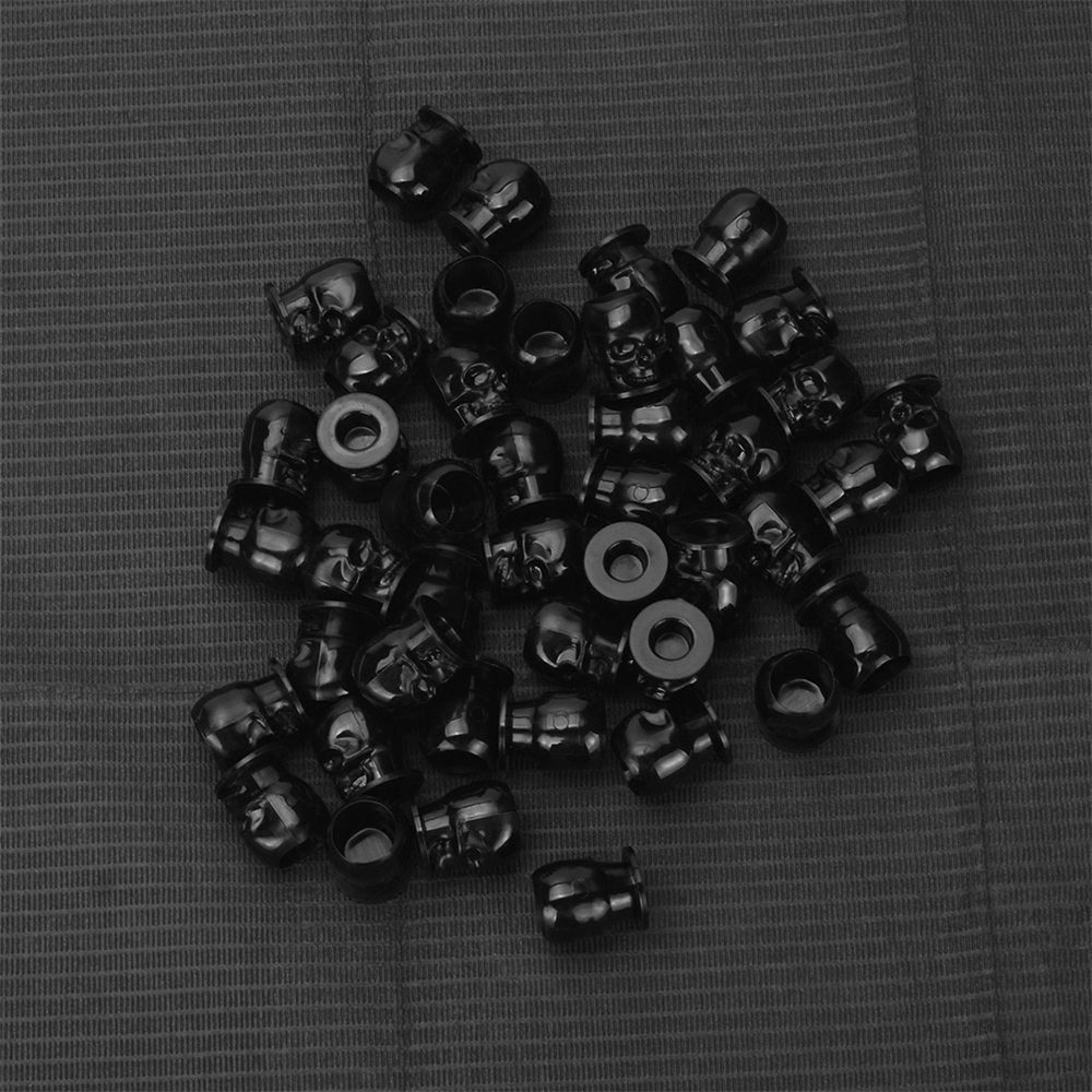 ATOMUS 200pcs Skull Tattoo Ink Cups - ABS Cups Disposable with Base for Makeup Pigment