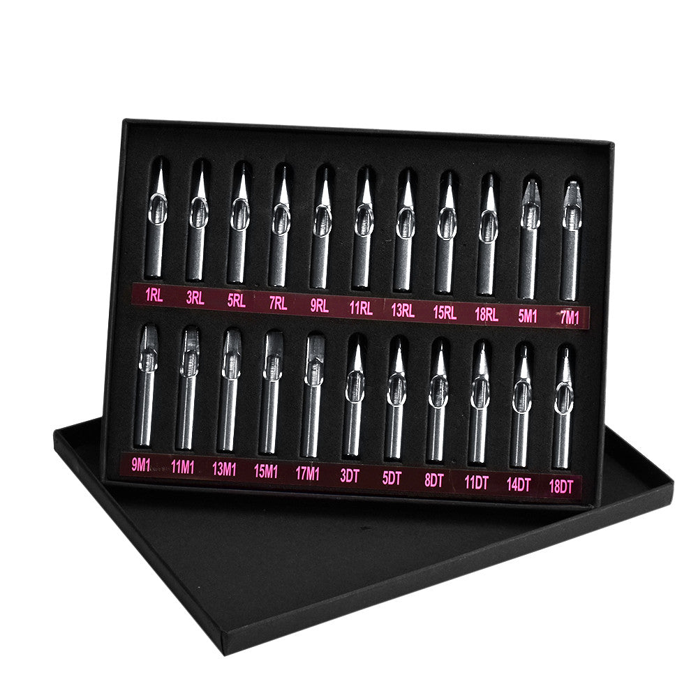 ATOMUS Stainless Steel Mix Tattoo Tips 22pcs