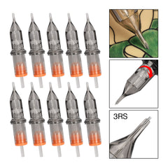 ATOMUS Tattoo Cartridge Needle 10pcs - Round Shader #12 0.35mm RS Series