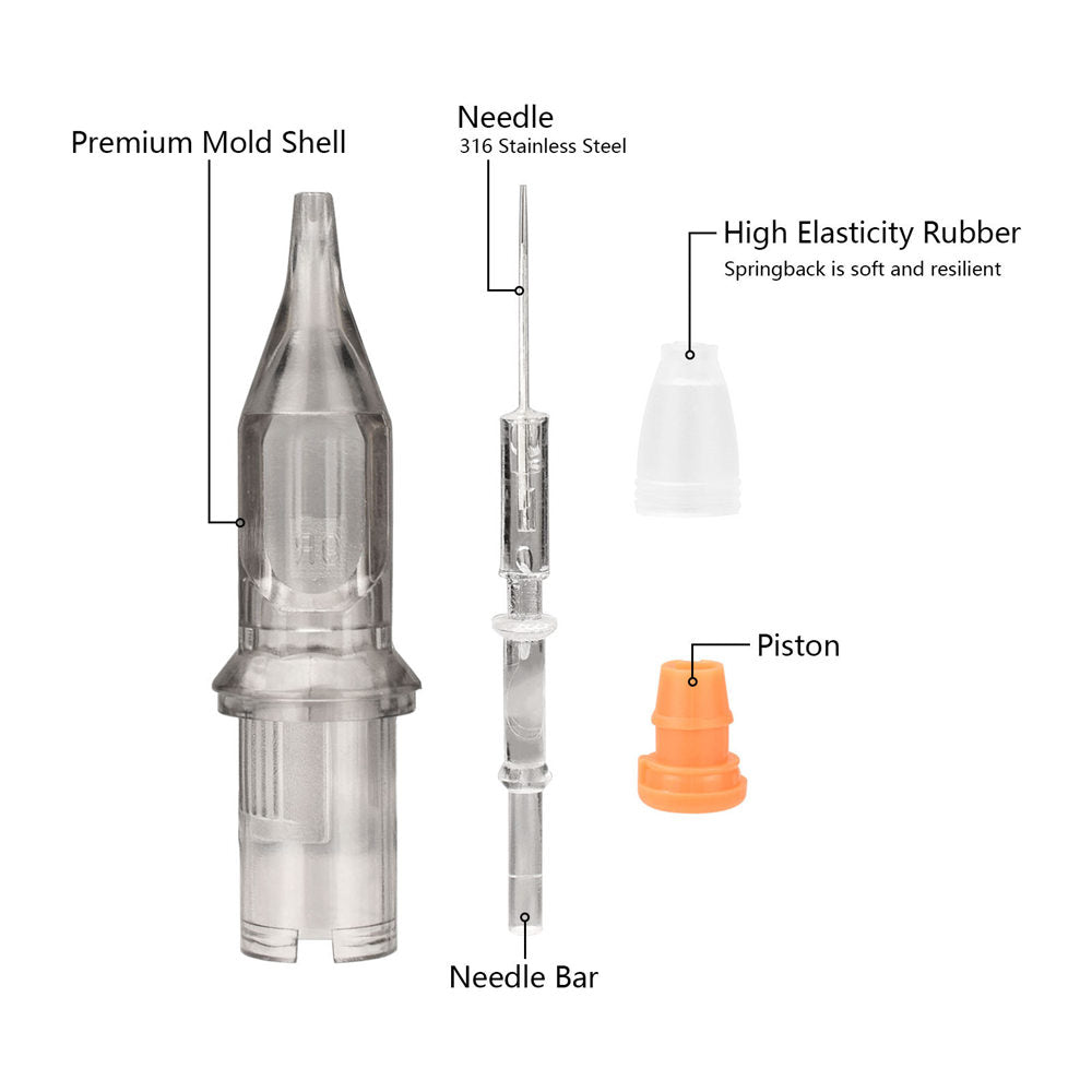 ATOMUS Tattoo Cartridge Needle 10pcs #12 0.35mm 1203 1205 1207 1209 RL RS M1Series