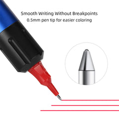 ATOMUS Red 20pcs Tattoo Ballpoint Pen Cartridge Needles Retractable Ball Pen Cartridges for Dotwork Drawing Sketch Stippling Practice On Papers