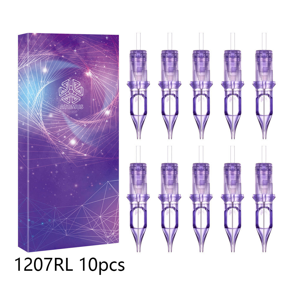 ATOMUS Tattoo Cartridge Needle 10pcs - Round Liners #12 0.35mm Purple RL Series