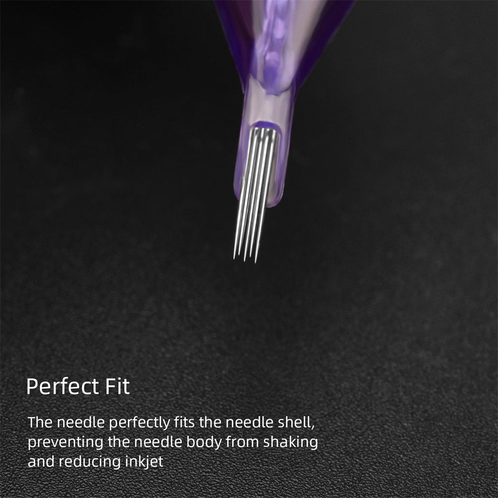 ATOMUS Tattoo Cartridge Needle 10pcs -Standard Magnum Shader #12 0.35mm Purple M1 Series