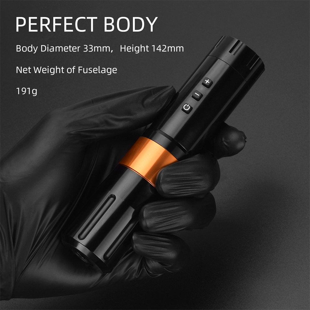 ATOMUS Wireless Tattoo Gun Cartridge Pen Strong Motor 2000mAh Power Supply Digital LED Display Professional for Tattoo Artist