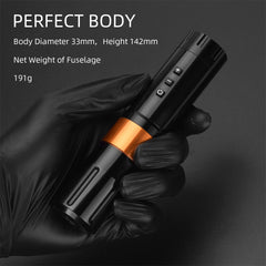 ATOMUS Wireless Tattoo Gun Cartridge Pen Strong Motor 2000mAh Power Supply Digital LED Display Professional for Tattoo Artist