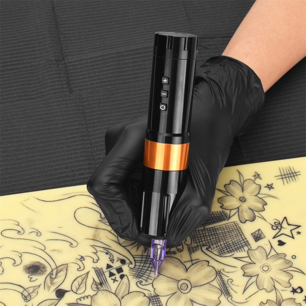 ATOMUS Wireless Tattoo Gun Cartridge Pen Strong Motor 2000mAh Power Supply Digital LED Display Professional for Tattoo Artist