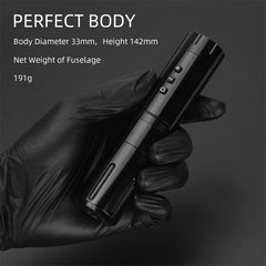 ATOMUS Wireless Tattoo Gun Cartridge Pen Strong Motor 2000mAh Power Supply Digital LED Display Professional for Tattoo Artist