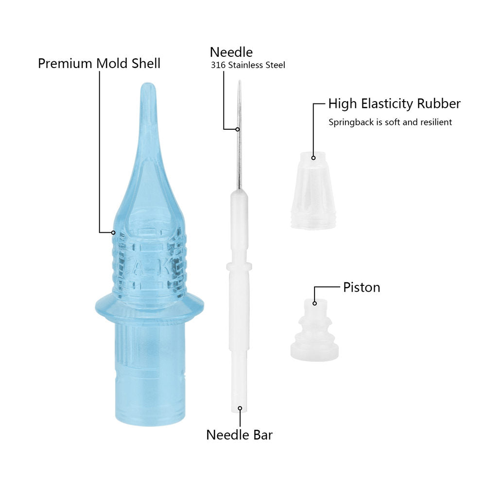 ATOMUS Tattoo Cartridge Needle 20pcs - Round Shader #12 0.35mm RS Disposable